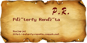 Péterfy Renáta névjegykártya