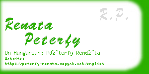 renata peterfy business card